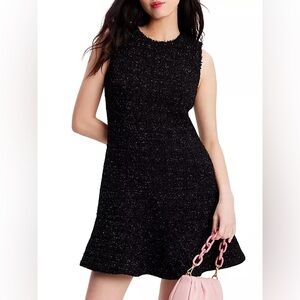 Kate Spade Black Shimmer Tweed Dress size 4